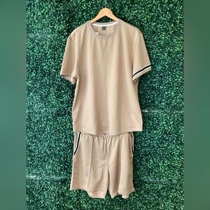 SHEIN Tan Short Sleeve Top